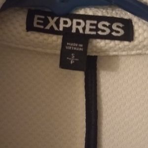 Express white moto jacket XS